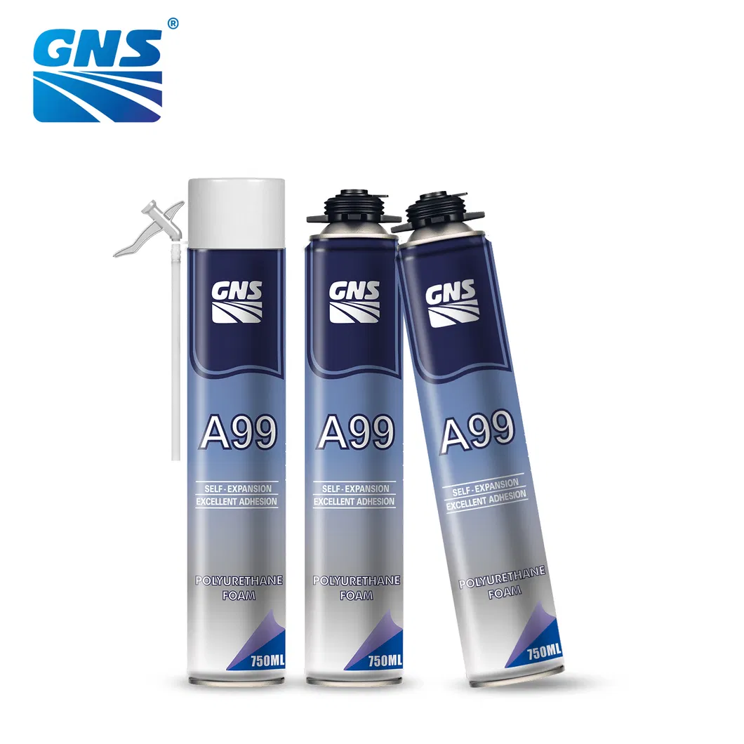 750ml Expansion Door and Window Filling Expanding Sealing PU Spray Polyurethane Foam Adhesive