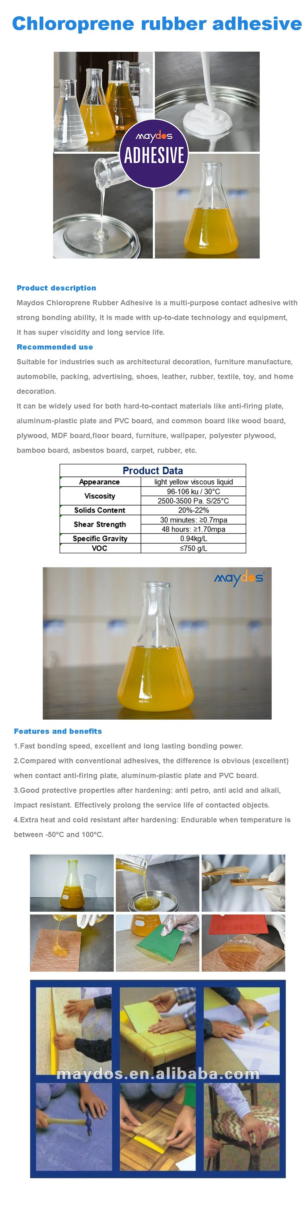 China Top Five Adhesive Supplier-Maydos Sbs Spray Adhesive (SA01)