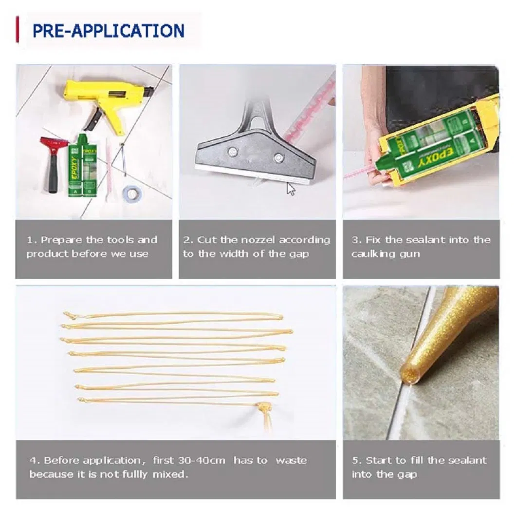 Epoxy Ceramic Grout Waterproof Tile Beauty Sealant Tile Adhesive